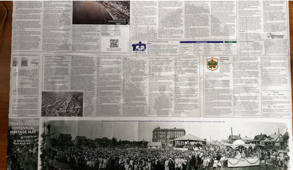 Centennial Heritage Map of North Bay available at City Hall