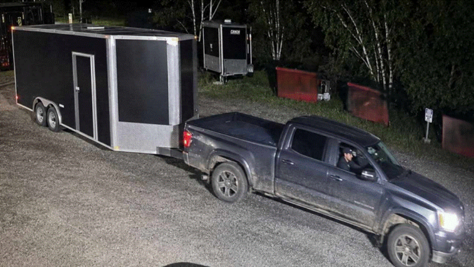 Police looking for suspects after cargo trailer stolen