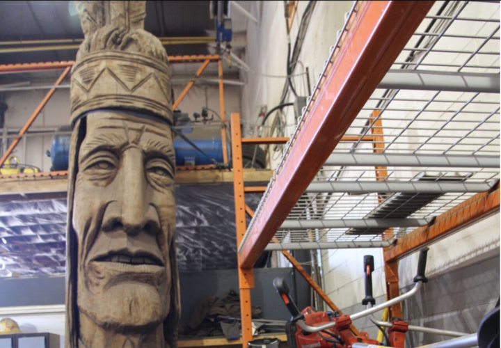 Nibiising sculpture returning to the land