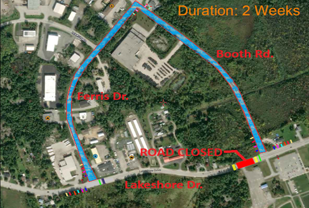 Two Week Closure of Section of Lakeshore Drive