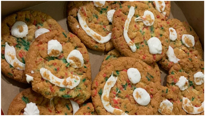 Supporting local charities with a holiday smile cookie