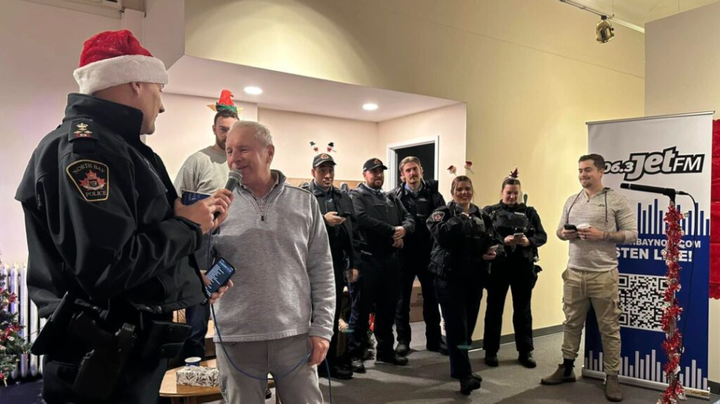 Supporting the Santa Fund on Jet FM