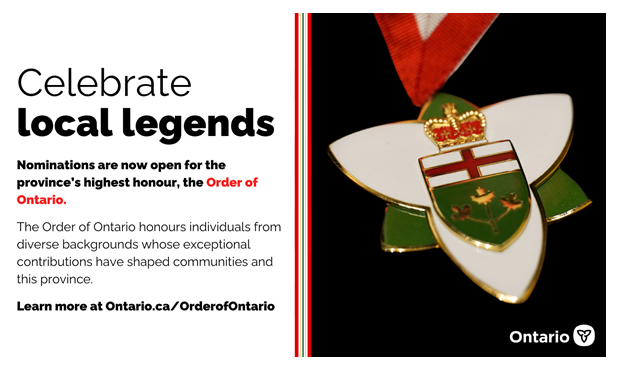 Province opens nominations for the Order of Ontario