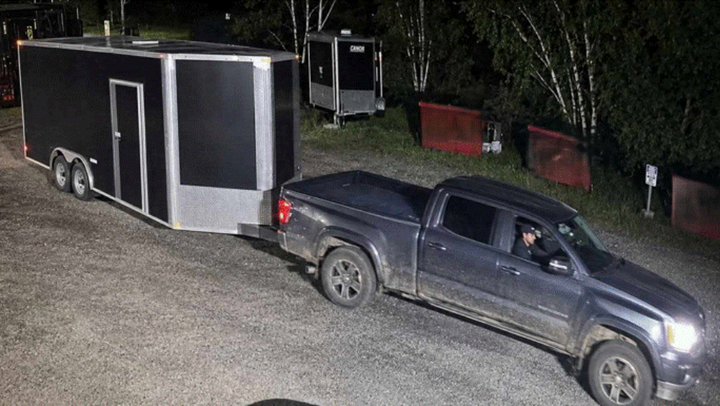Police looking for suspects after cargo trailer stolen